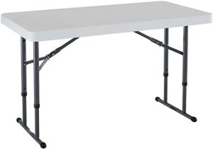 Lifetime 4 foot commercial adjustable height folding table